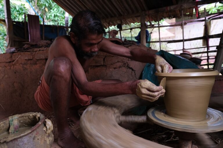 Traditional clay pot making craft in Wayanad showcasing local tribal artisans and cultural heritage